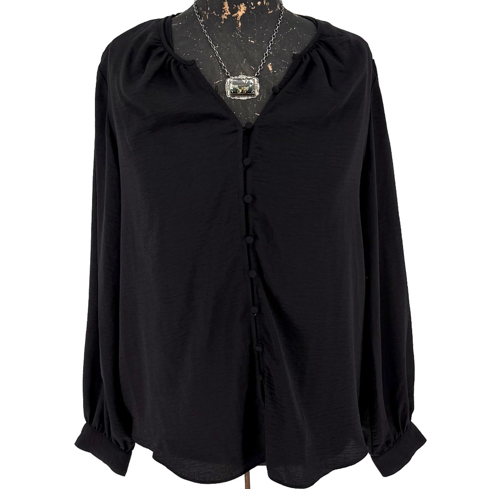 NWOT Nine West Black Blouse